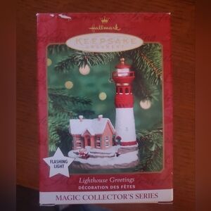 Hallmark "Lighthouse Greetings" Ornament.   2000.  Fourth In Series.